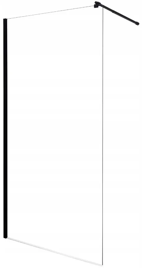 Invena Walk-In, sprchová zástena 100X200cm, 8mm číre sklo, čierny profil, INV-AK-32-104-O