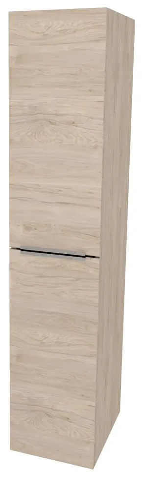 Mereo, Mereo Mailo, kúpeľňová skrinka vysoká 170 cm, chróm madlo, Multidecor, Light Rock Hickory, MER-CN594LPLRH1