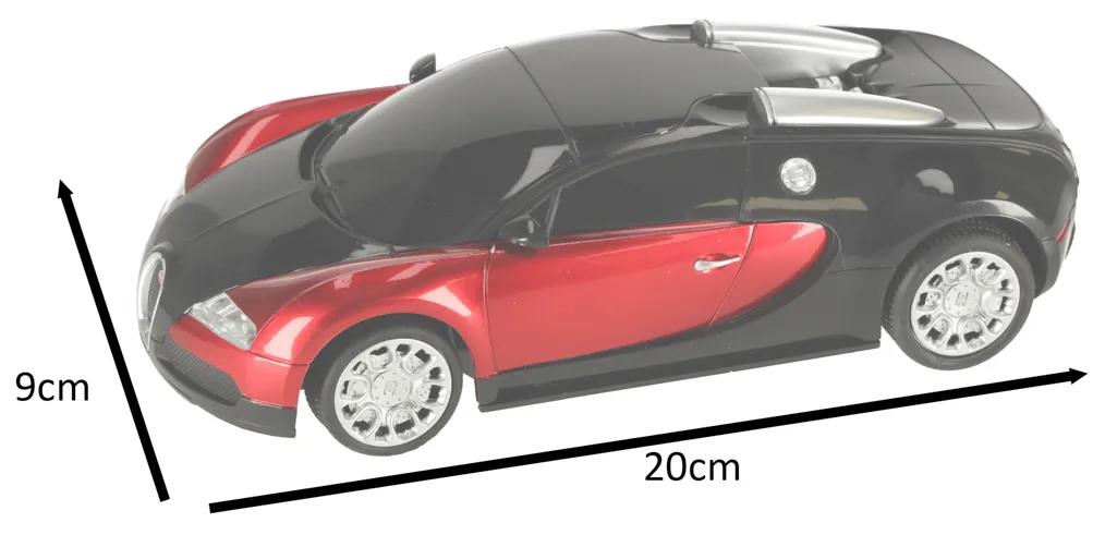 KIK RC licencia auta Bugatti Veyron 1:24 červená