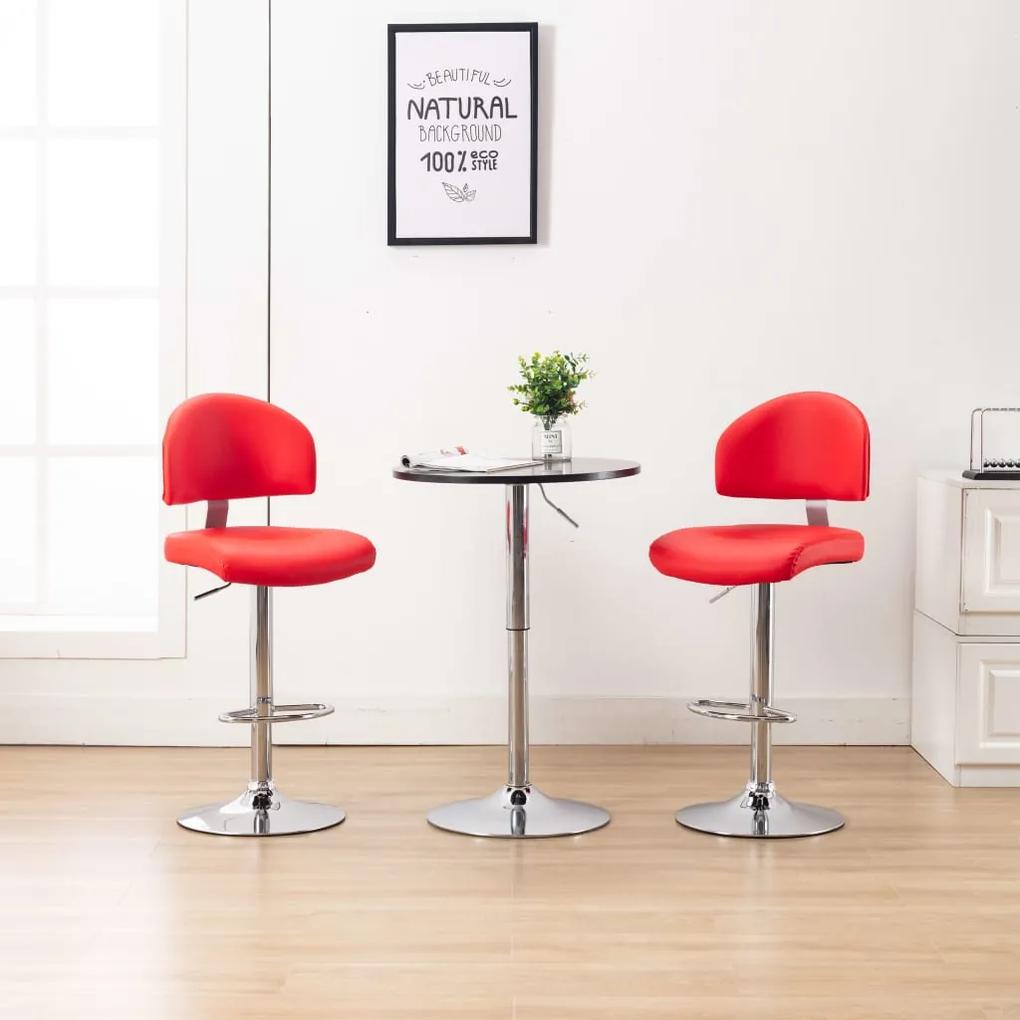 vidaXL Barové stoličky 2 ks, červené, umelá koža | BIANO