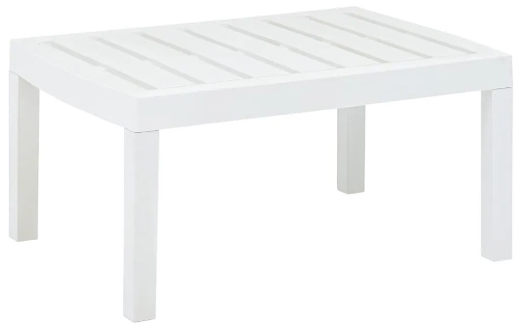 vidaXL Záhradný stolík, biely 78x55x38 cm, plast