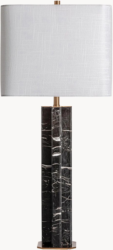 Veľká ručne vyrobená mramorová stolová lampa Null