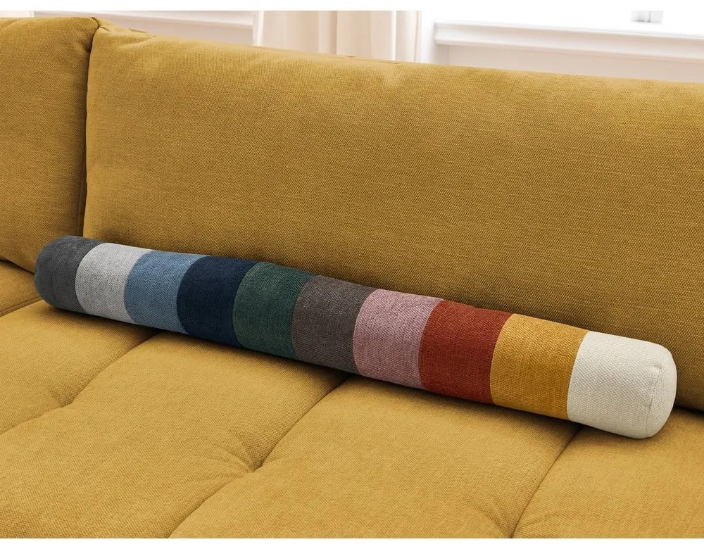 Rozkladacia/s úložným priestorom rohová pohovka v horčicovej farbe (ľavý roh/do L) Fuji – Bobochic Paris