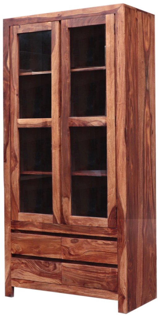 furniture-nabytek.cz - Vitrína do obývačky z masívu palisander 100x200x45