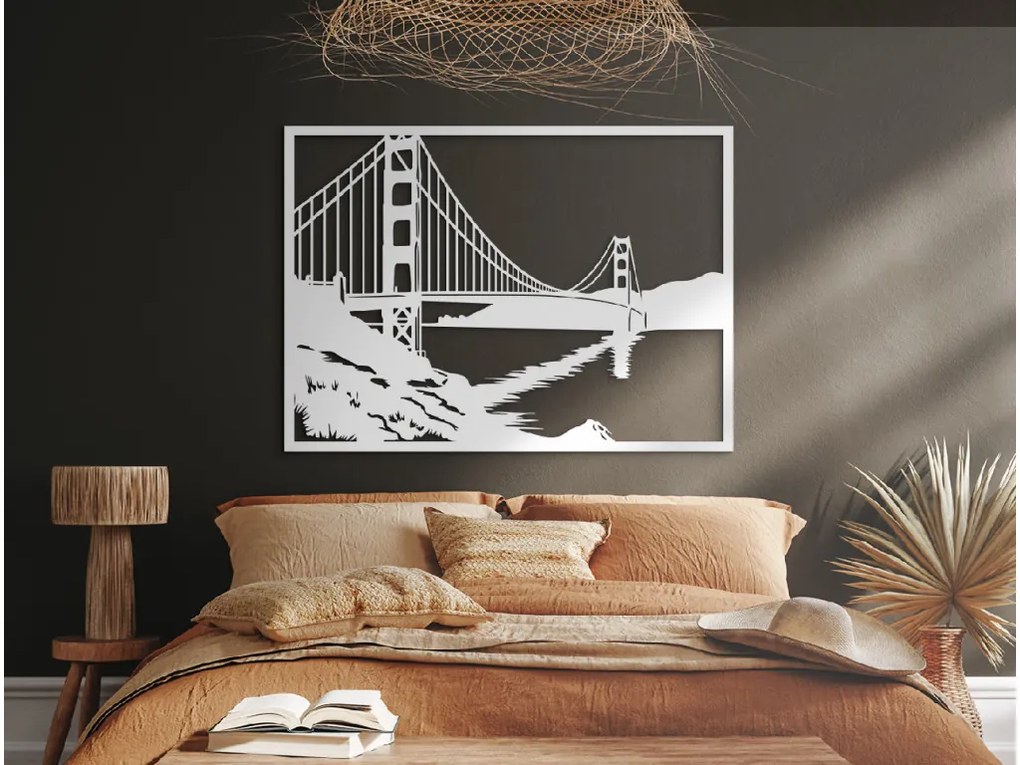 drevko Obraz Most Golden Gate, San Francisco Rozmer obrazu: 47,5 x 65 cm, Farba dekorácie: Čierna