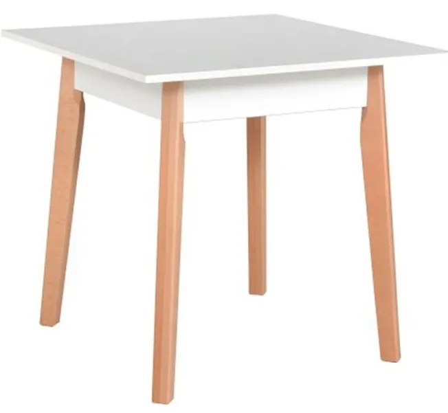 Stôl Harry 80 x 80 I, Morenie: biela - L, Farby nožičiek: biela
