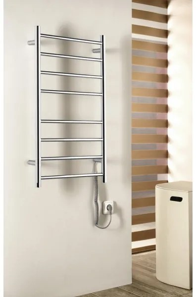 Sapho - Elektrický sušiak na uteráky REDONDO 75W/230V 90 cm lesklý chróm zaokrúhlený