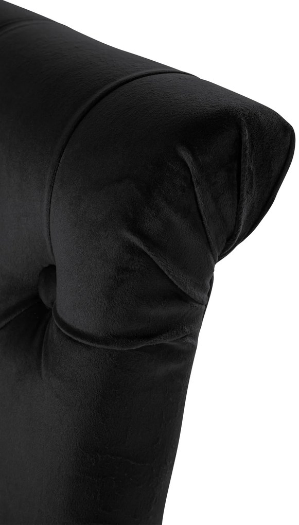 Jedálenská stolička Lisburn - zamat - Čierna