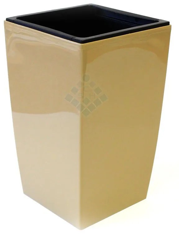 Schetelig CUBICO P hranatý kvetináč, sivý, ↔ 16 x ↕ 26 cm