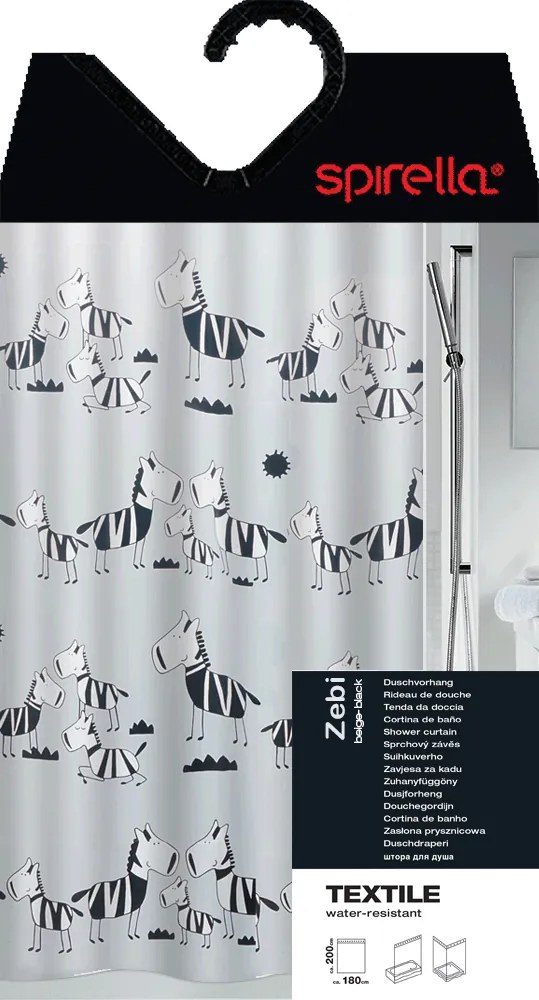 Sprchový záves 180x200 cm Zebi – Spirella