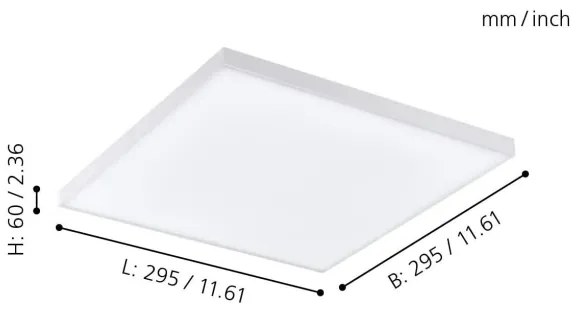 Eglo 98562 - LED RGB Stmievateľné stropné svietidlo TURCONA-C LED/15W/230V + DO