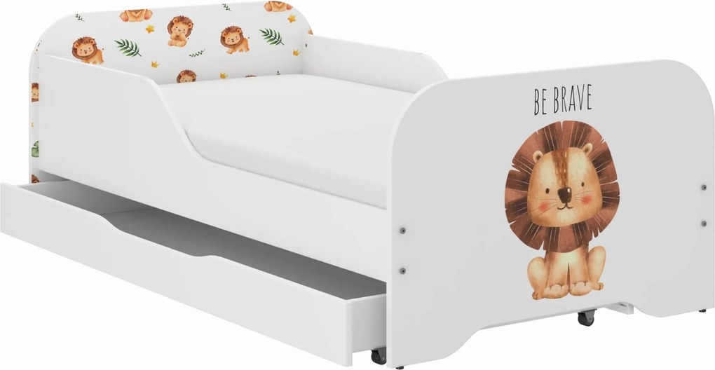 Wooden Toys Detská posteľ MIKI 160x80 LEW SAFARI