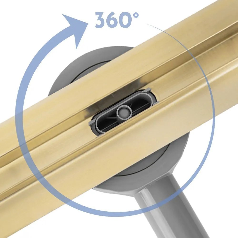 Rea Neox Slim Pro, odtokový žľab 60cm, zlatá matná, REA-G2713