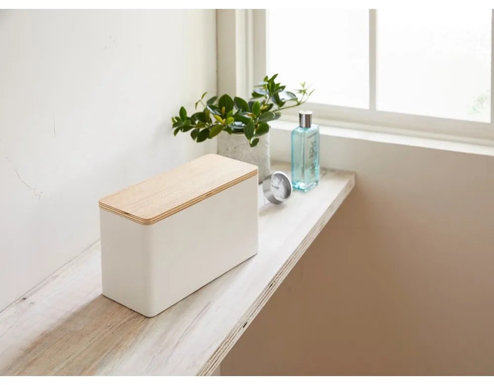 Biely organizér s vekom z preglejky Yamazaki Rin