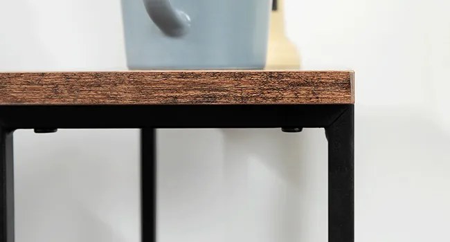 Príručný stolík Vasagle Olmira 45 cm čierny/hnedý