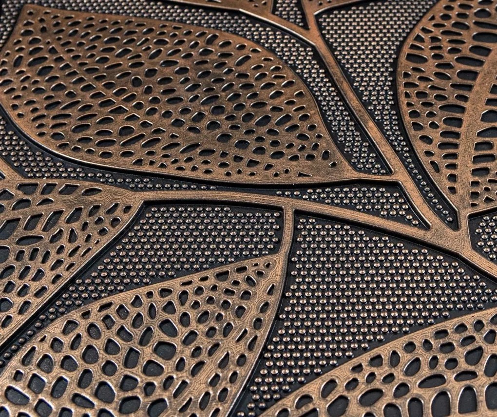 B-line, Rohožka guma Listy – na von aj na doma, 45x75, čierna