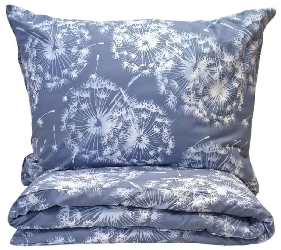 Obliečky bavlnené Atlanta Modrá 200x140cm+90x70cm TiaHome