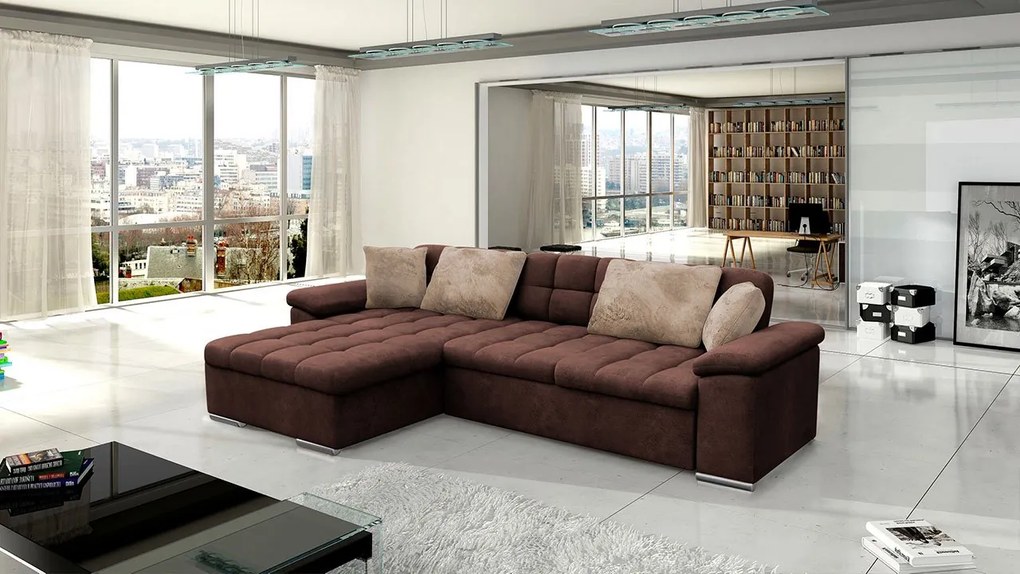 Rohová sedacia súprava Dino Premium, Dostupné poťahy: Piano 17, Strana: pravá