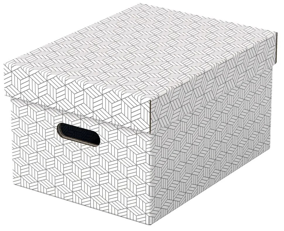 Súprava 3 bielych úložných škatúľ Esselte Home, 26,5 x 36,5 cm
