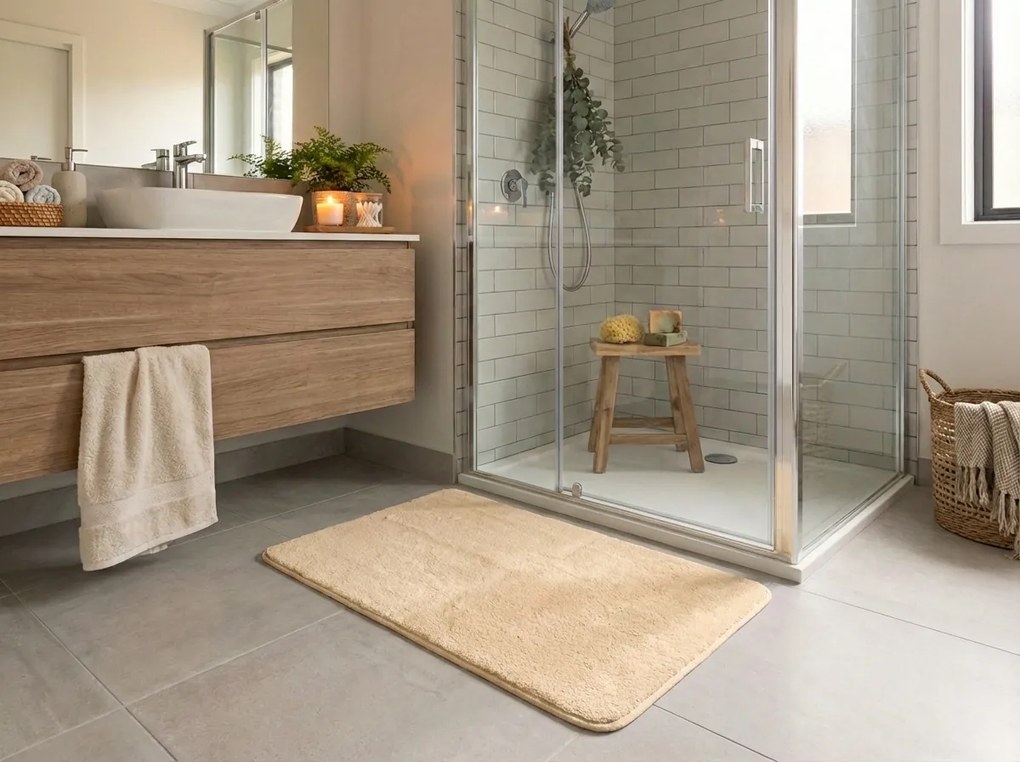 Kúpeľňová predložka TRIVORA 60x100 cm béžová