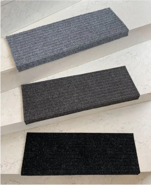 Vopi Nášľapy na schody Rio šedé obdĺžnik, samolepiaci - 25x80 obdĺžnik (rozmer vrátane ohybu)