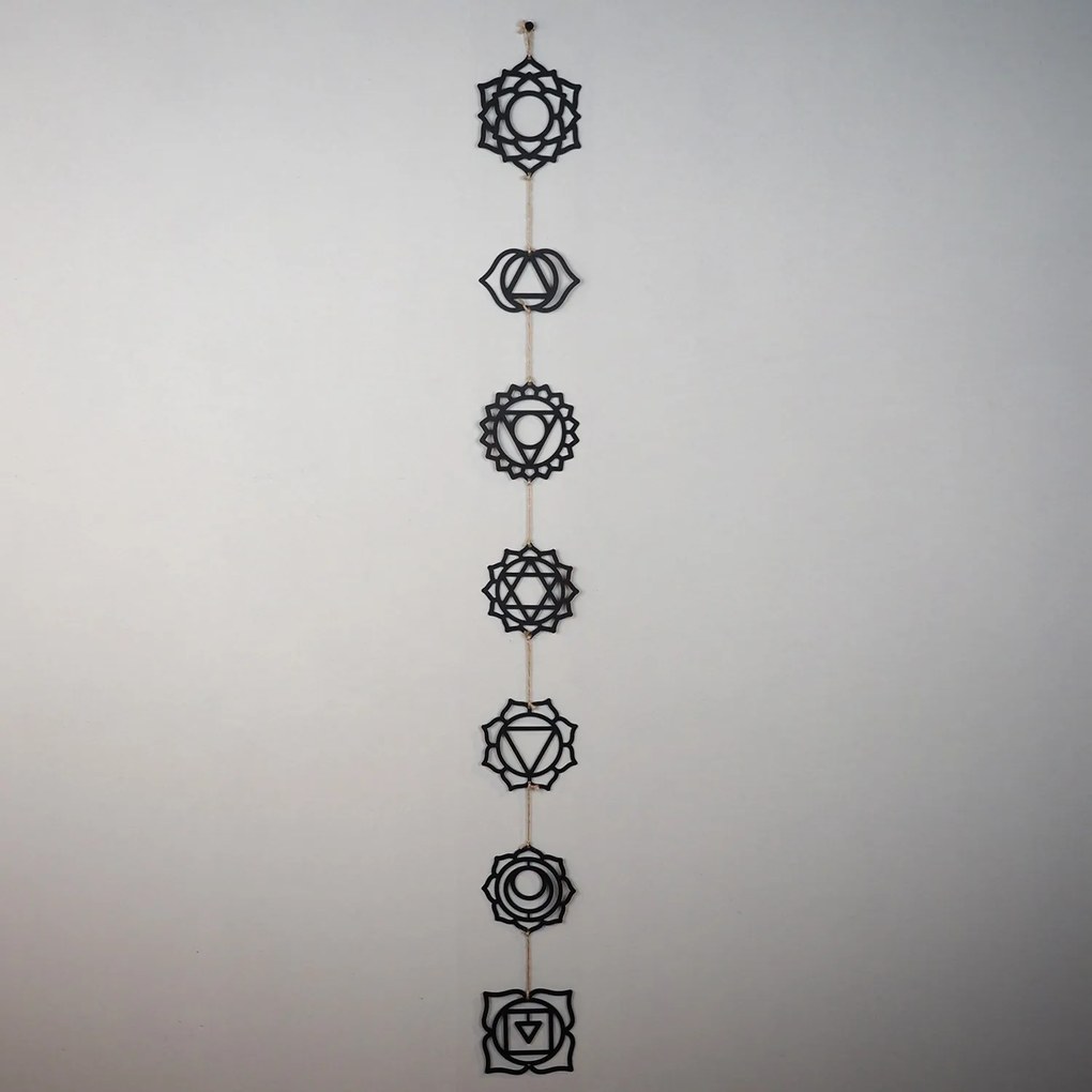 Závesná dekorácia Chakra čierna