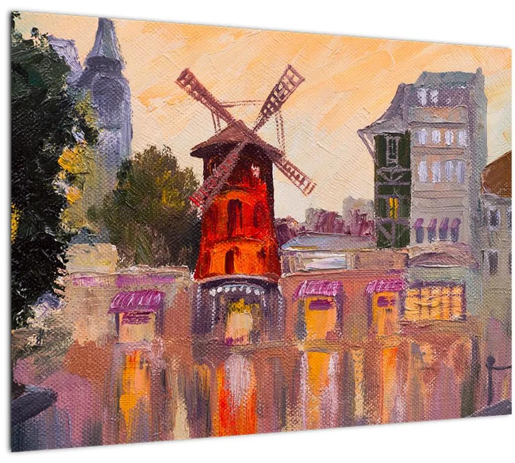 Sklenený obraz - Moulin rouge, Paríž, Francúzsko (70x50 cm)