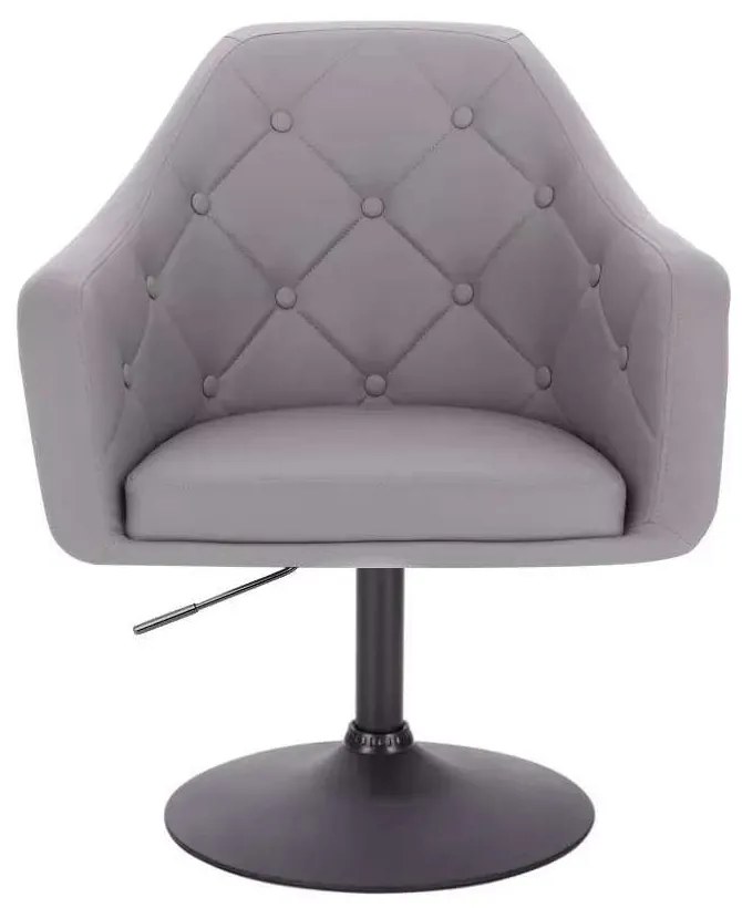 LuxuryForm DESIGN Kreslo ANDORA na čiernom tanieri - sivé