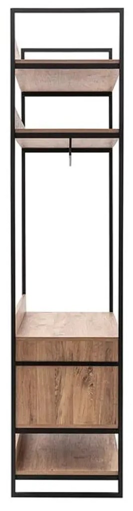 Šatníková skriňa Dynamic 104 cm borovica Atlantic/čierna