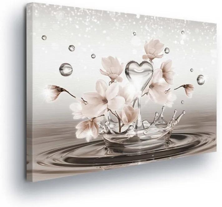 GLIX Obraz na plátne - Flowers on Water Level II 100x75 cm