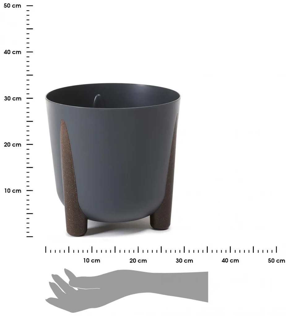 Kvetináč MOSS ECO II 30 cm antracitový