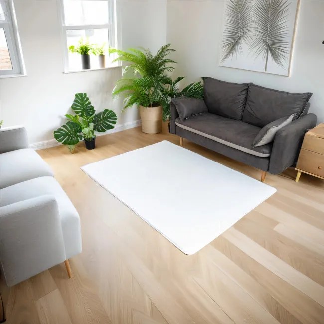 Koberec RABBIT 3D biely