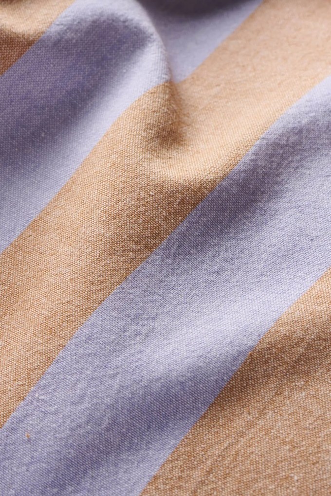 Ib Laursen Bavlnená utierka Linus Purple / Rustic Brown 50 × 70 cm