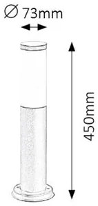 Rabalux BLACK TORCH záhradný stĺpik 8147