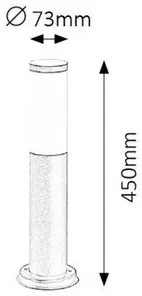 Rabalux BLACK TORCH záhradný stĺpik 8147