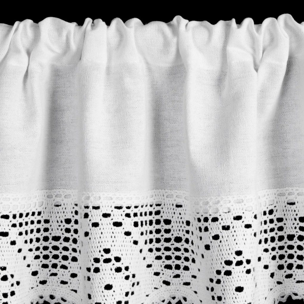 KRÁTKA ZÁCLONA NA PÁSKE ISAAC 150X30 CM BIELA