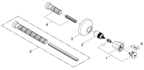 GROHE 19809001 - Vrchný diel podomietkového ventilu COSTA L lesklý chróm
