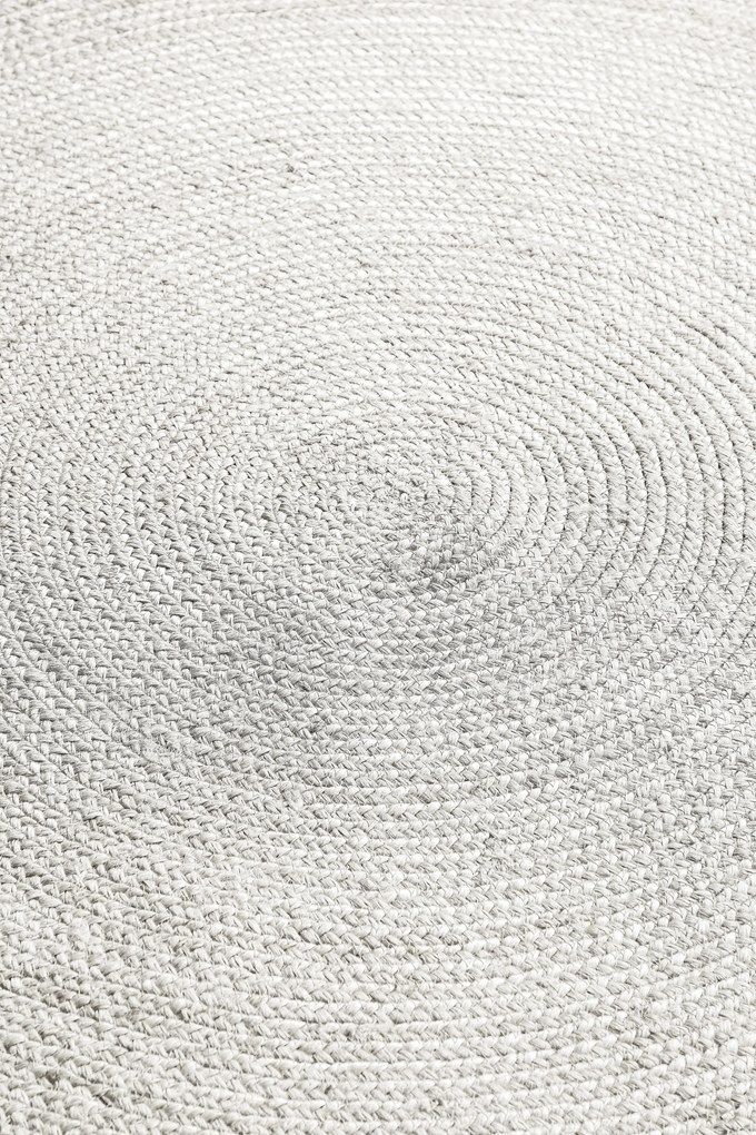 Hanse Home, Kusový koberec Jute Braided 106321 White ovál, 160x230 ovál, biela, chodba / predsieň