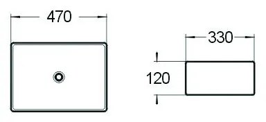 Mexen DIANA UMÝVADLO, 47x33 CM, BIELA, 21454700
