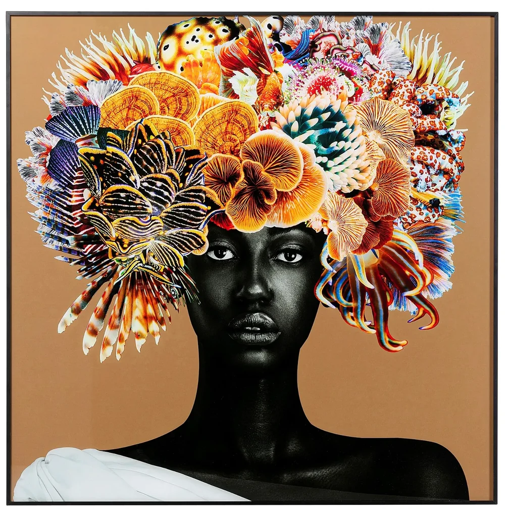 Flower Hair obraz viacfarebný 120x120 cm