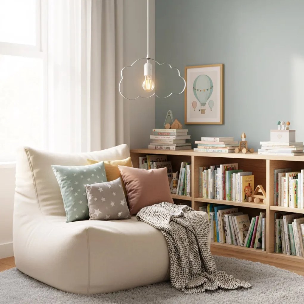 Toolight CLOUD, závesné svietidlo 1xE27, šedá, OSW-00452