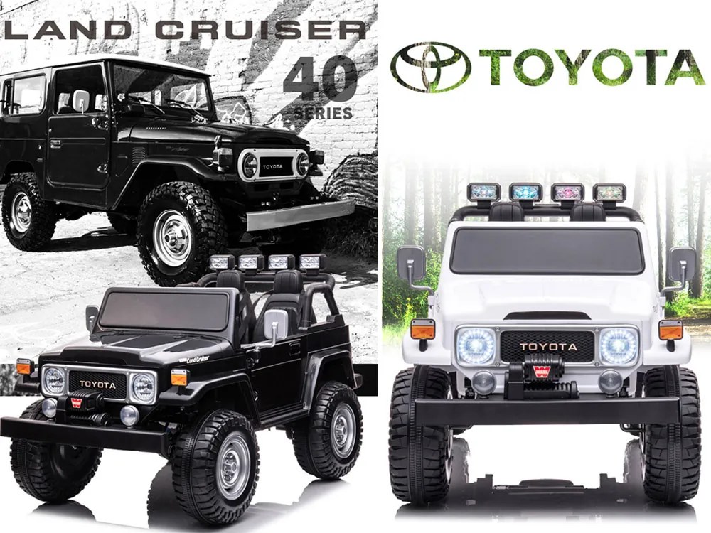 JOKOMISIADA Detské autíčko na batérie pre 2 osoby Toyota Land Cruiser PA0285 čierne