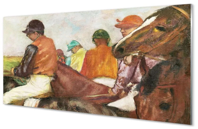 Sklenený obklad do kuchyne Rider dostih 100x50 cm