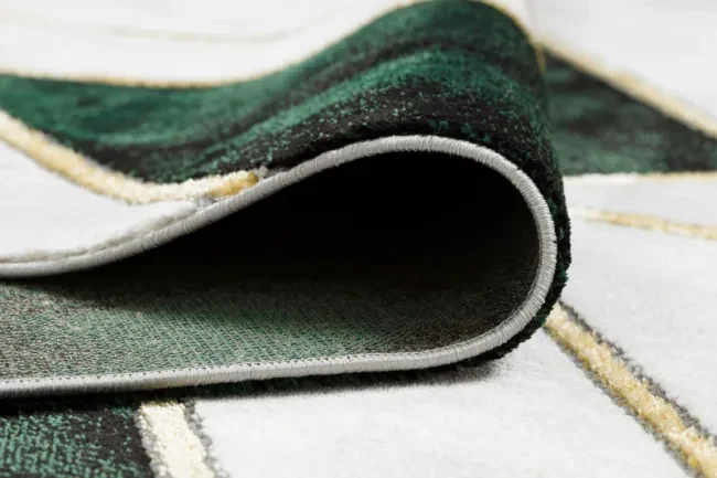 Koberec EMERALD exkluzívny 1015 glamour, styl marmur, geometrický fľaškovo zelený / zlatý