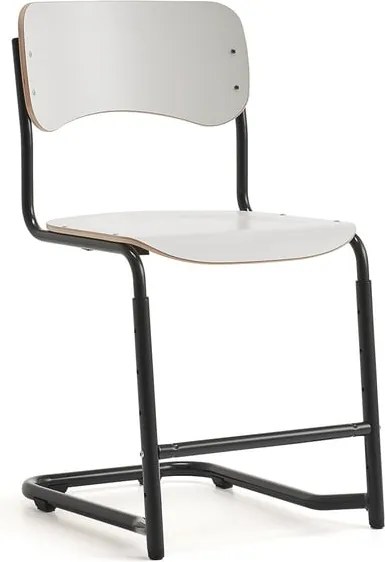Študentská stolička ELEVATE, nastaviteľná výška: 460-520 mm, antracit/biela