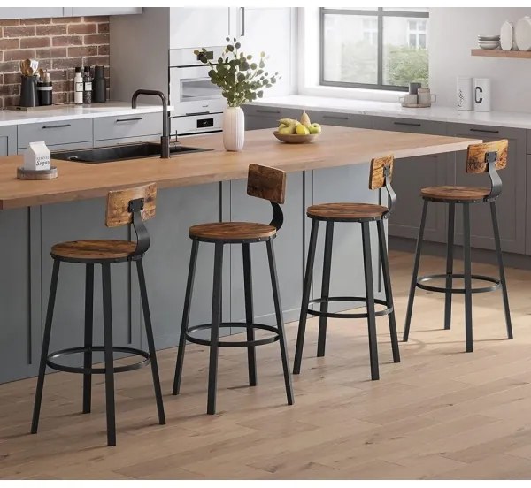 Barová stolička AVEN hnedá/čierna