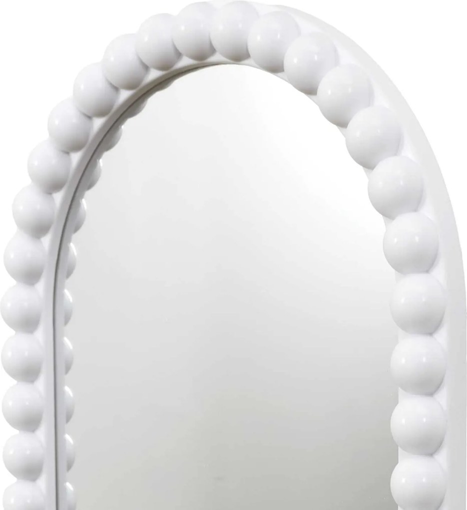 Zrkadlo Pebble, biele, sada 3ks