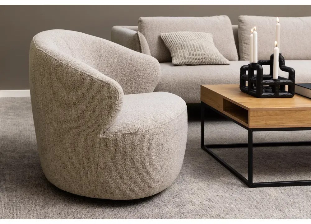 Otočné designové relaxační křeslo Westport béžové