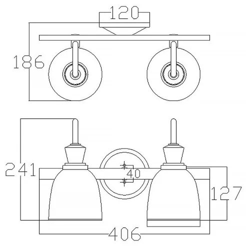 Elstead KL-CORA2-BATH - LED Kúpeľňové nástenné svietidlo CORA 2xG9/3W/230V IP44