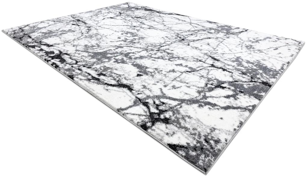 Moderný koberec COZY 8871 Marble, Mramor - Štrukturálny,  dve vrstvy  rúna sivá